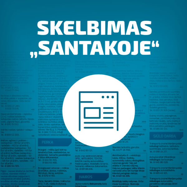 Skelbimas „Santakoje“