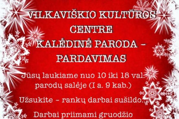 Kalėdinė paroda – pardavimas