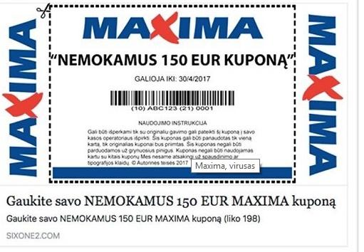 „Maximos“ žaidimas internete – virusas