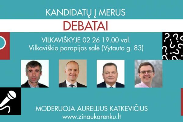 Debatai parapijos salėje