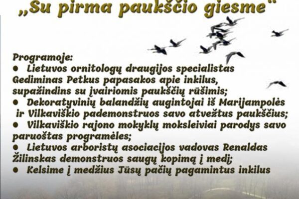 Su pirma paukščio giesme