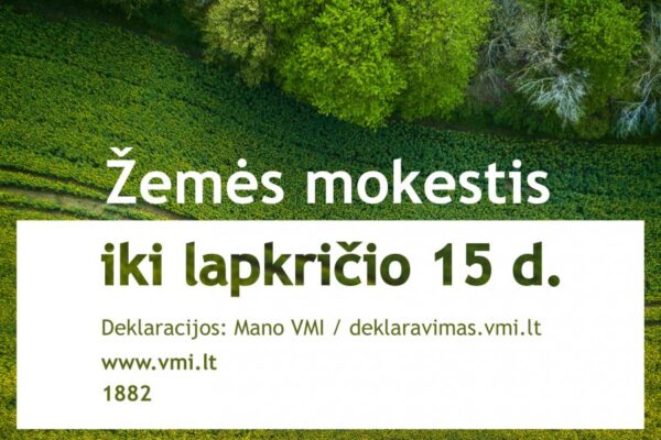 Vilkaviškio rajono gyventojai šiemet turėtų sumokėti apie 544 tūkst. eurų žemės mokesčio