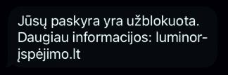 „Luminor” įspėja: sukčiai aktyviai siunčia trumpąsias žinutes banko vardu