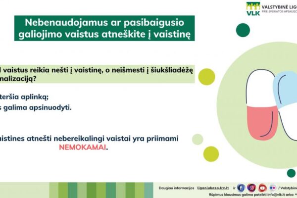 21 tona vaistų atliekų per pusmetį: rūpinamės aplinka ar švaistome lėšas?