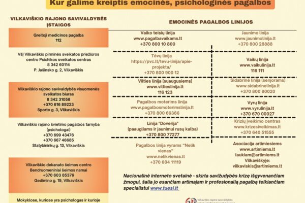 Emocinis palaikymas gali išgelbėti gyvybes